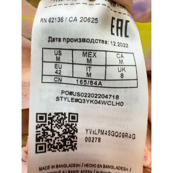 Guess Womens Floral Wrap Darla Belted Romper Size M Multicolor Bell Sleeves Chic - Picture 5 of 15